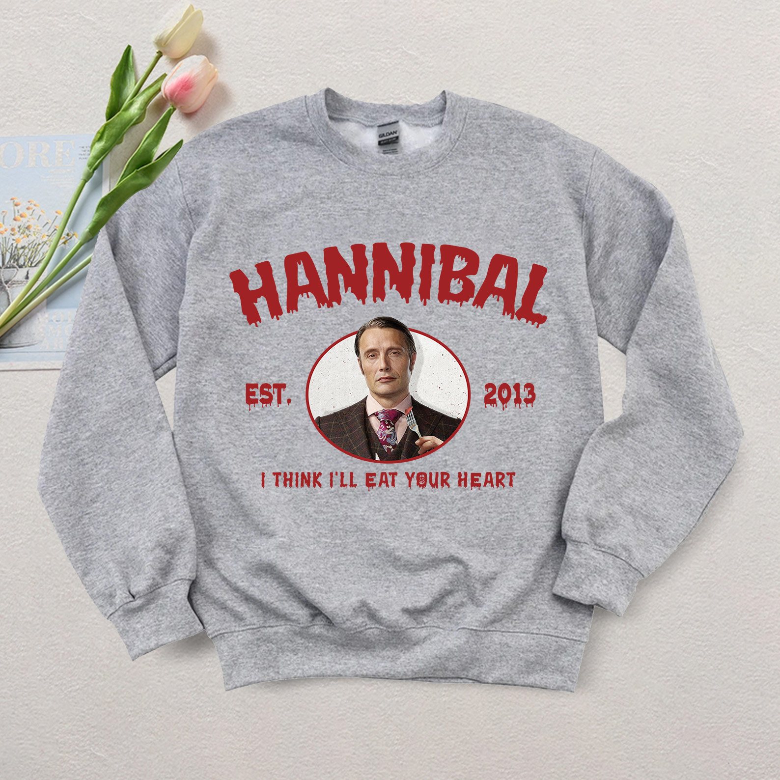 Customized Vintage Halloween Characters Sweatshirt,Horror Movie Hannibal Shirt