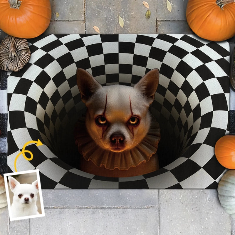 "Howl If You Dare" Custom Pet Photo Halloween Doormat 商品缩略图