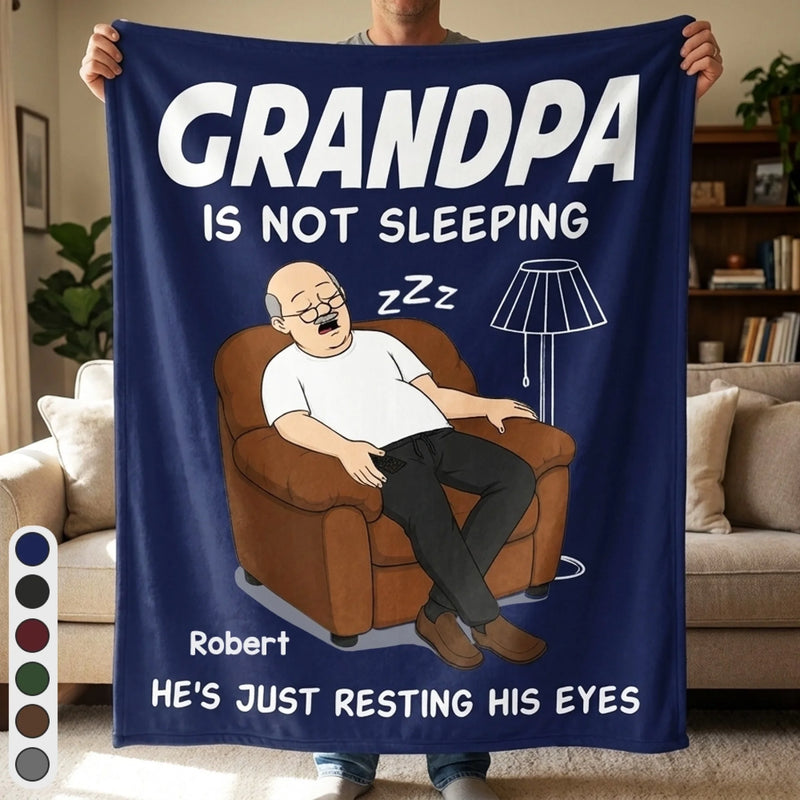 [Live Preview] Custom Dad’s Favorite Hobby Is Napping Blanket