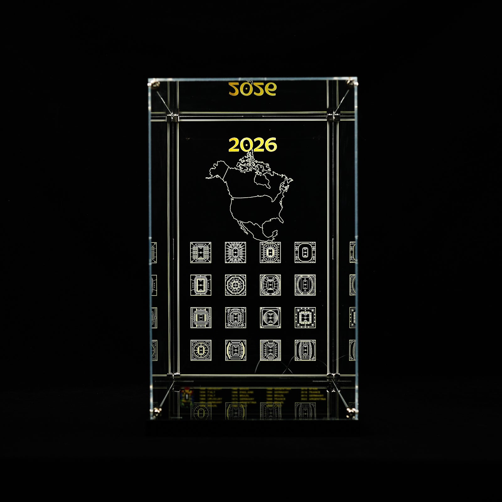 Premium LED Acrylic Display Case for LEGO® 43020 FIFA World Cup™ Trophy