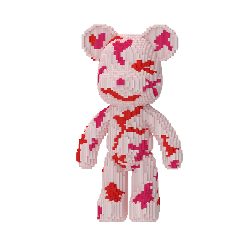 Red line Toy Bear Building Blocks Kit