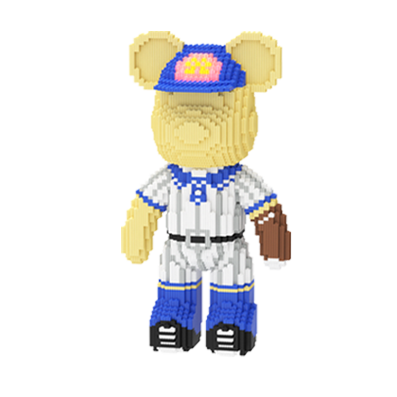Baseball player Toy Bear Building Blocks Kit
