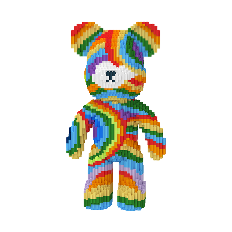 Rainbow Toy Bear Building Blocks Kit