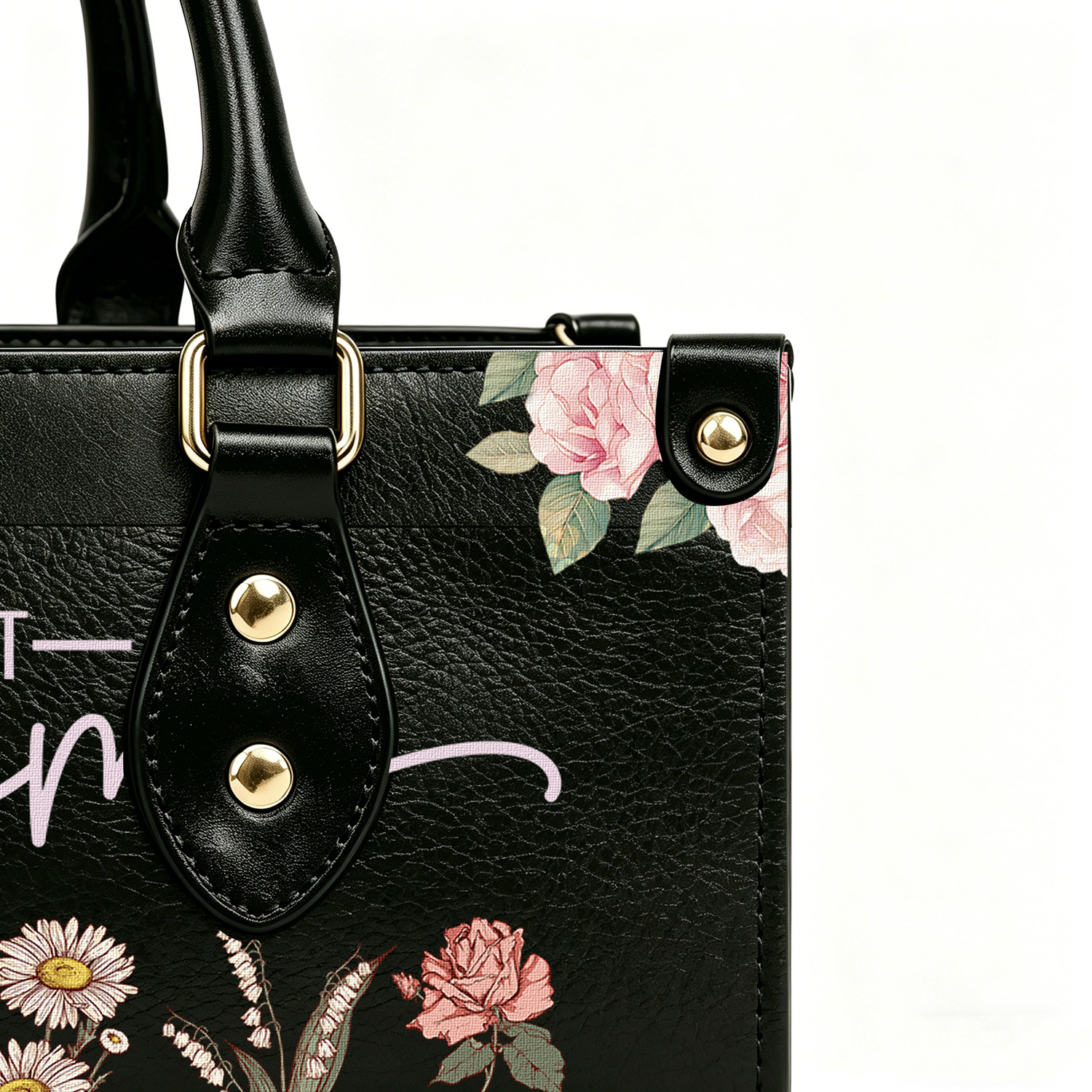 Personalized First Mom Birth Flower Handbag – Custom Name Keepsake Tote Gift