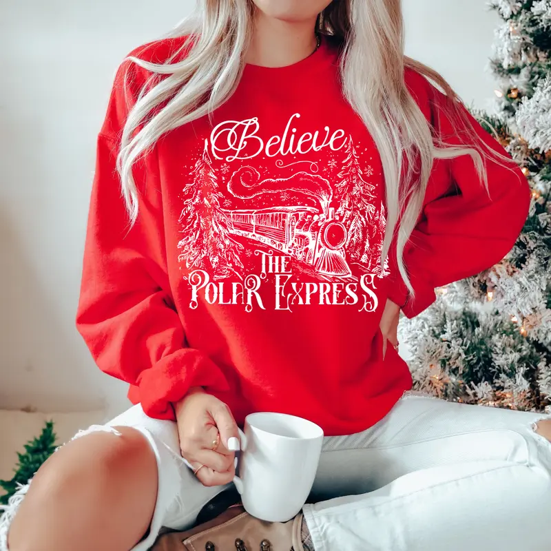 Snow Train Christmas Sweatshirt 