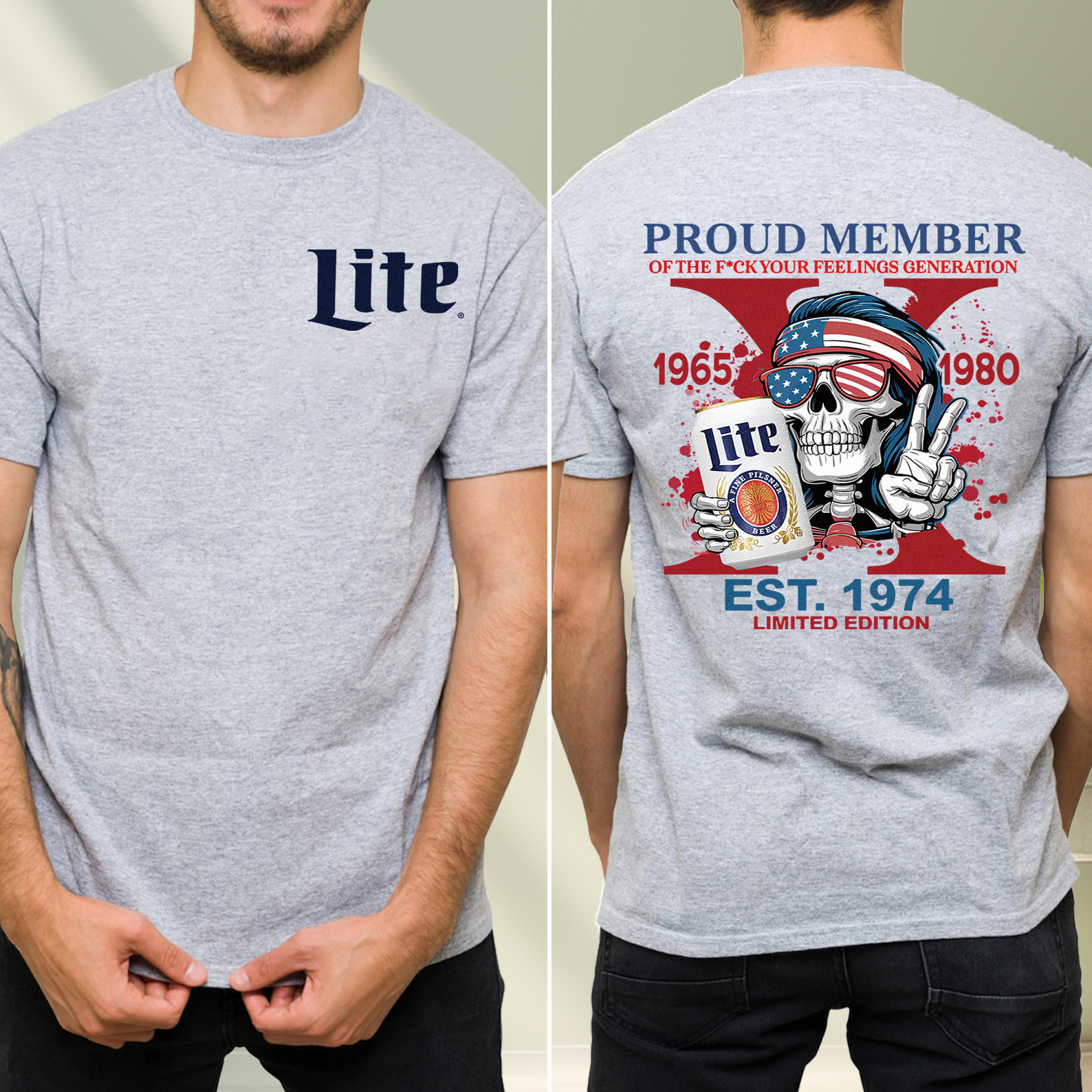 Customized Skeleton Drink Lover T-shirt