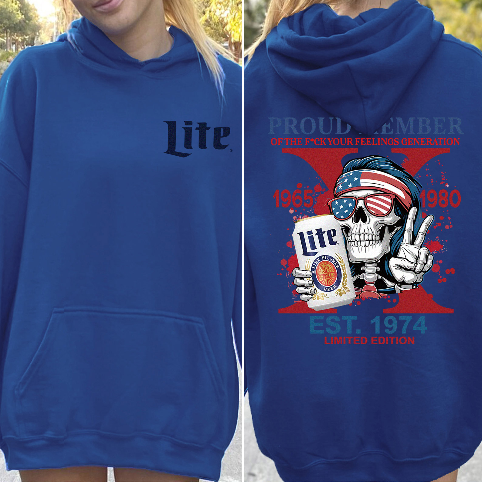 Customized Skeleton Drink Lover Hoodie