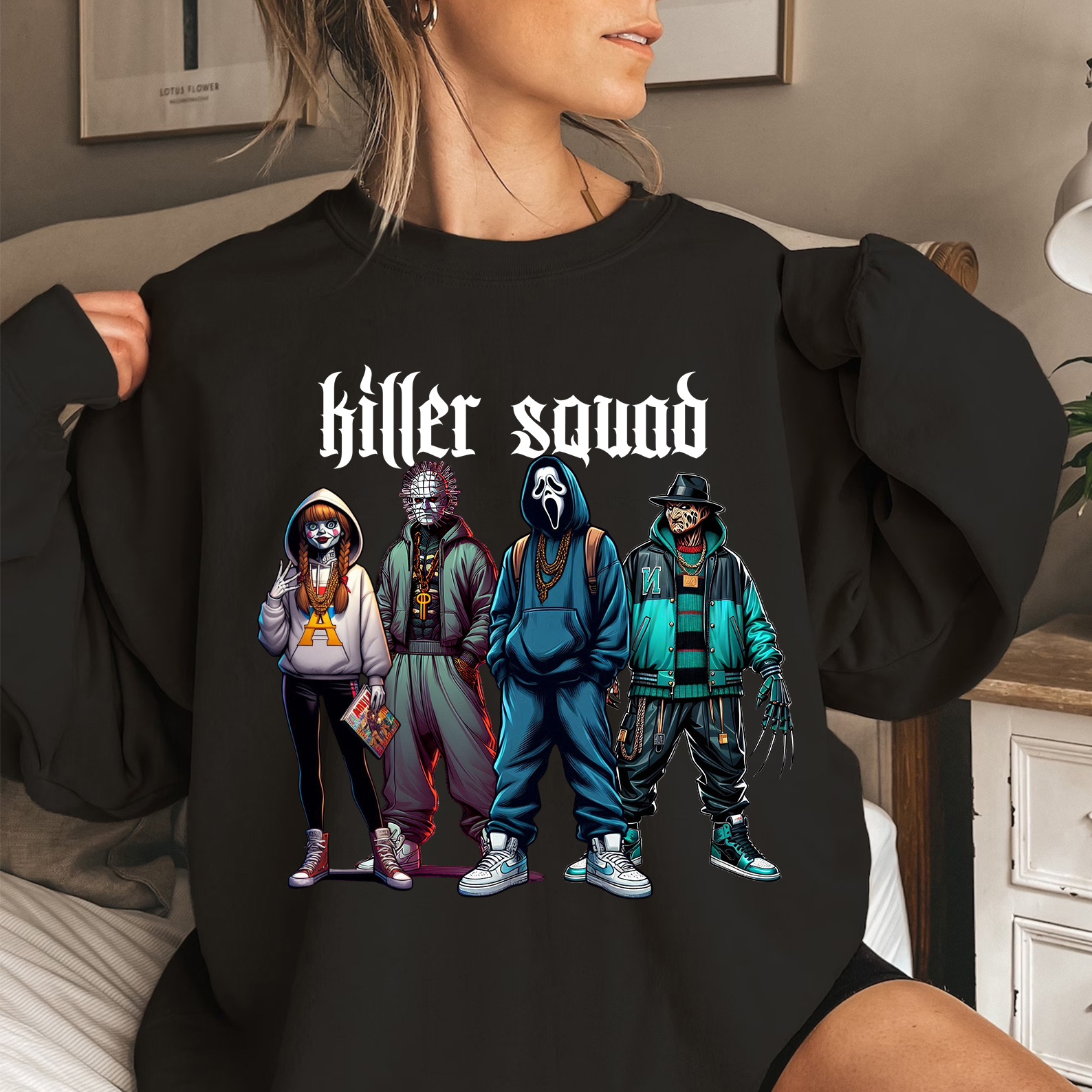 Halloween Customized Thug Life Horror Character Sweatshirt