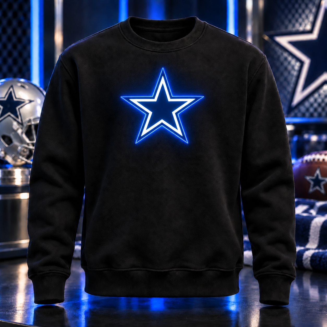 Football Team LED Light-Up Sweatshirt