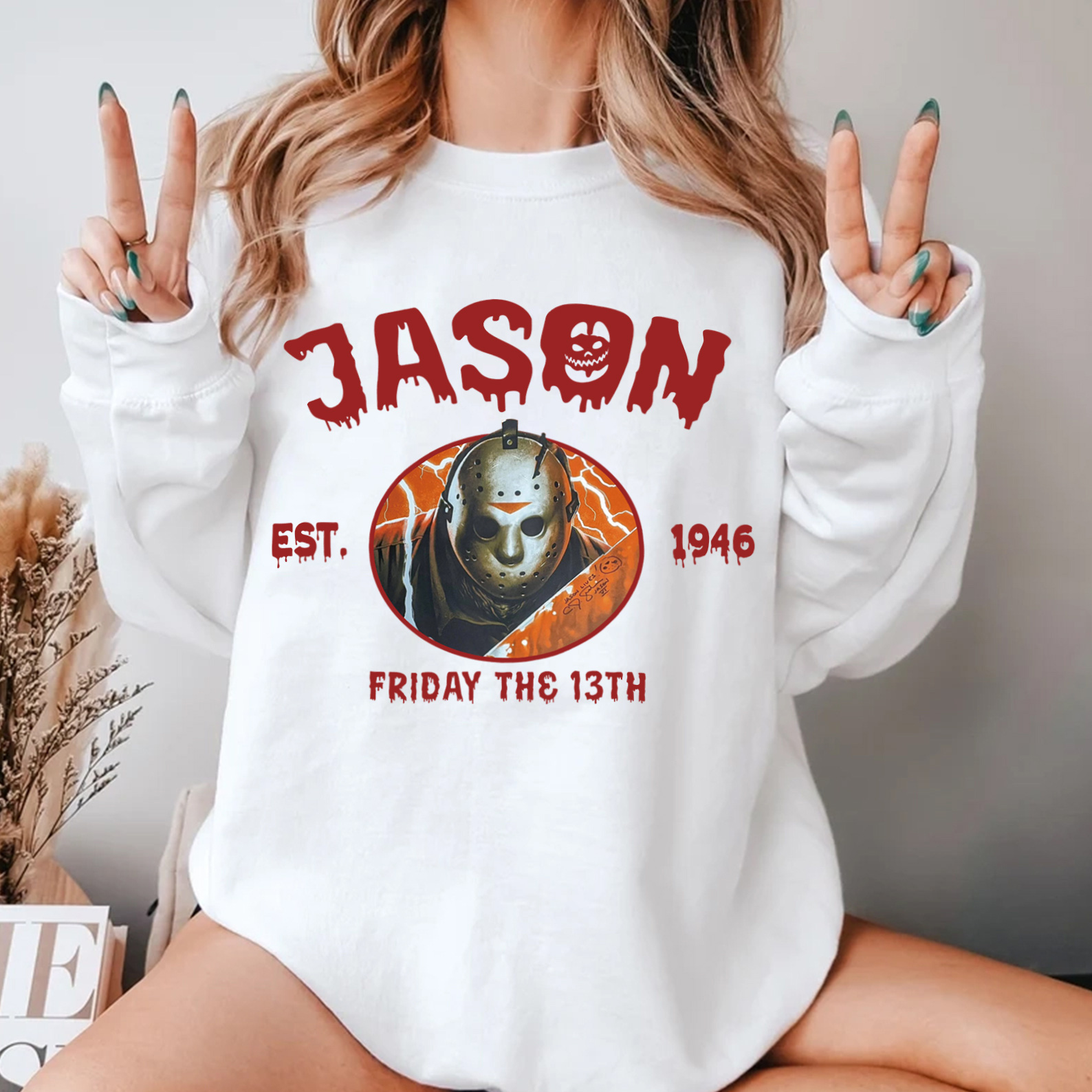 Vintage Halloween Characters Sweatshirt,Horror Movie Jason Shirt