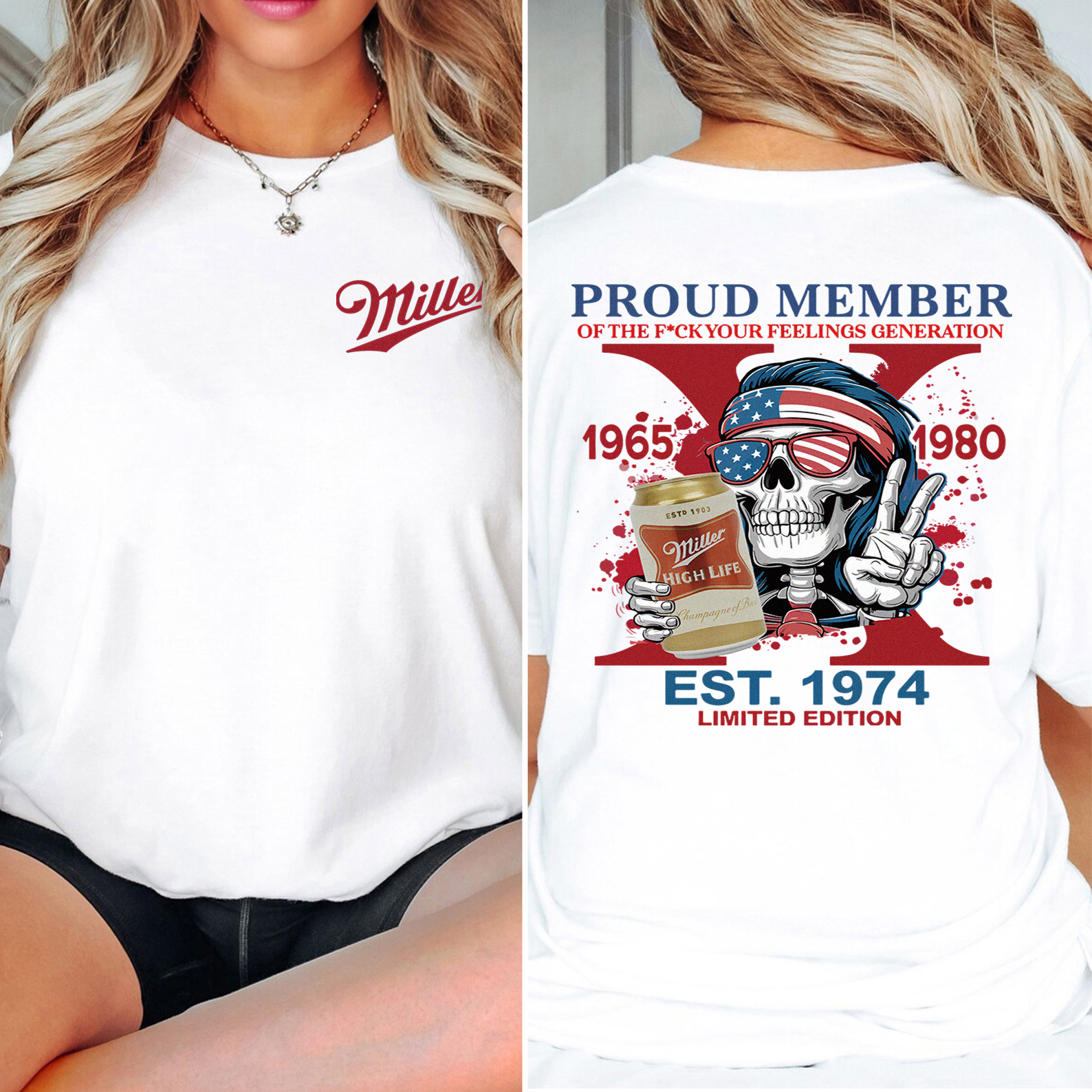 Customized Skeleton Drink Lover T-shirt