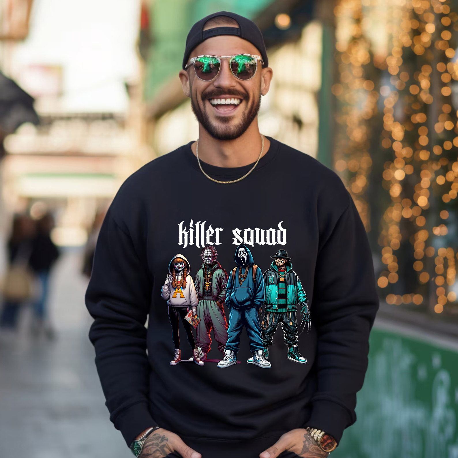 Halloween Customized Thug Life Horror Character Sweatshirt