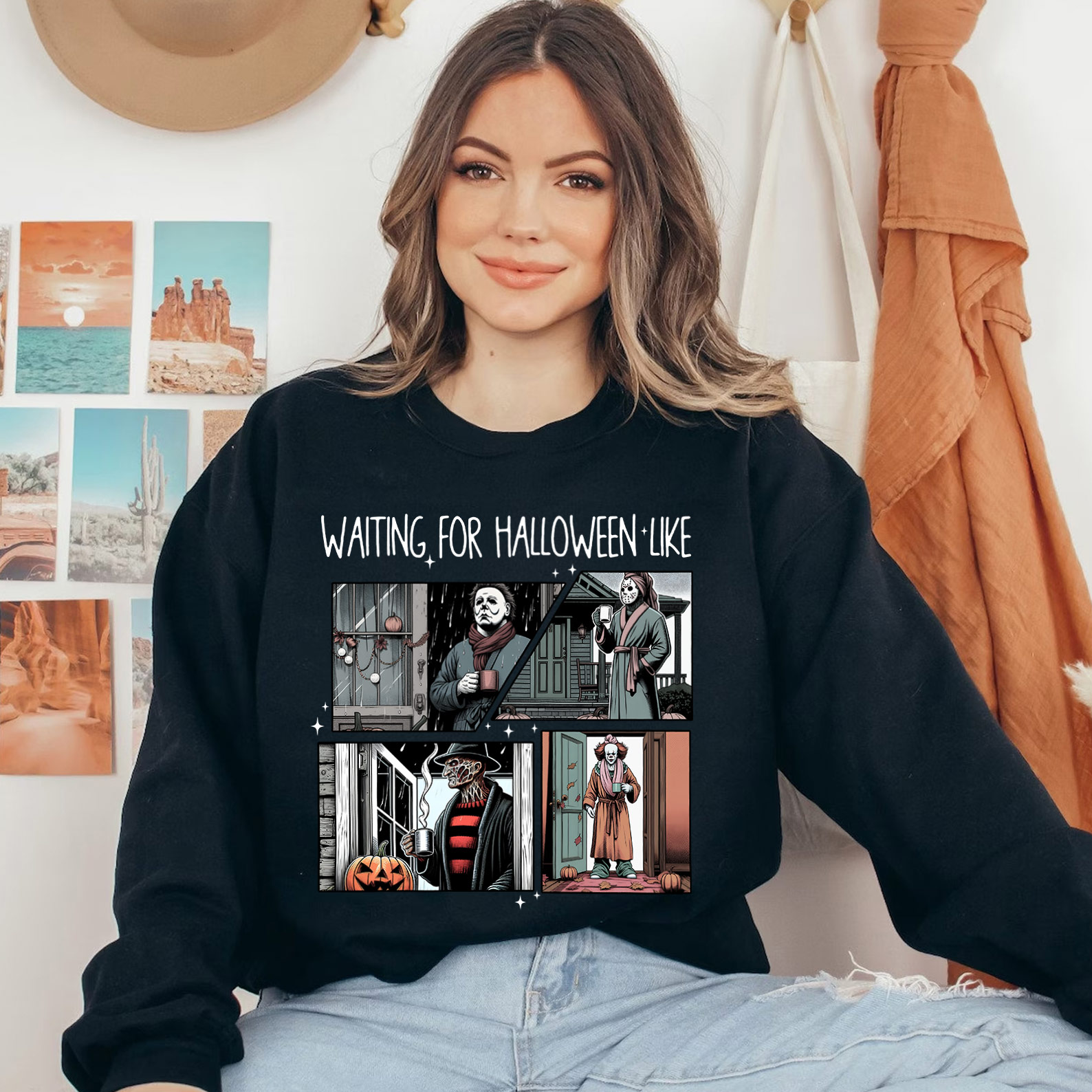 Waiting For Halloween Like Horror Movie Characters Shirt