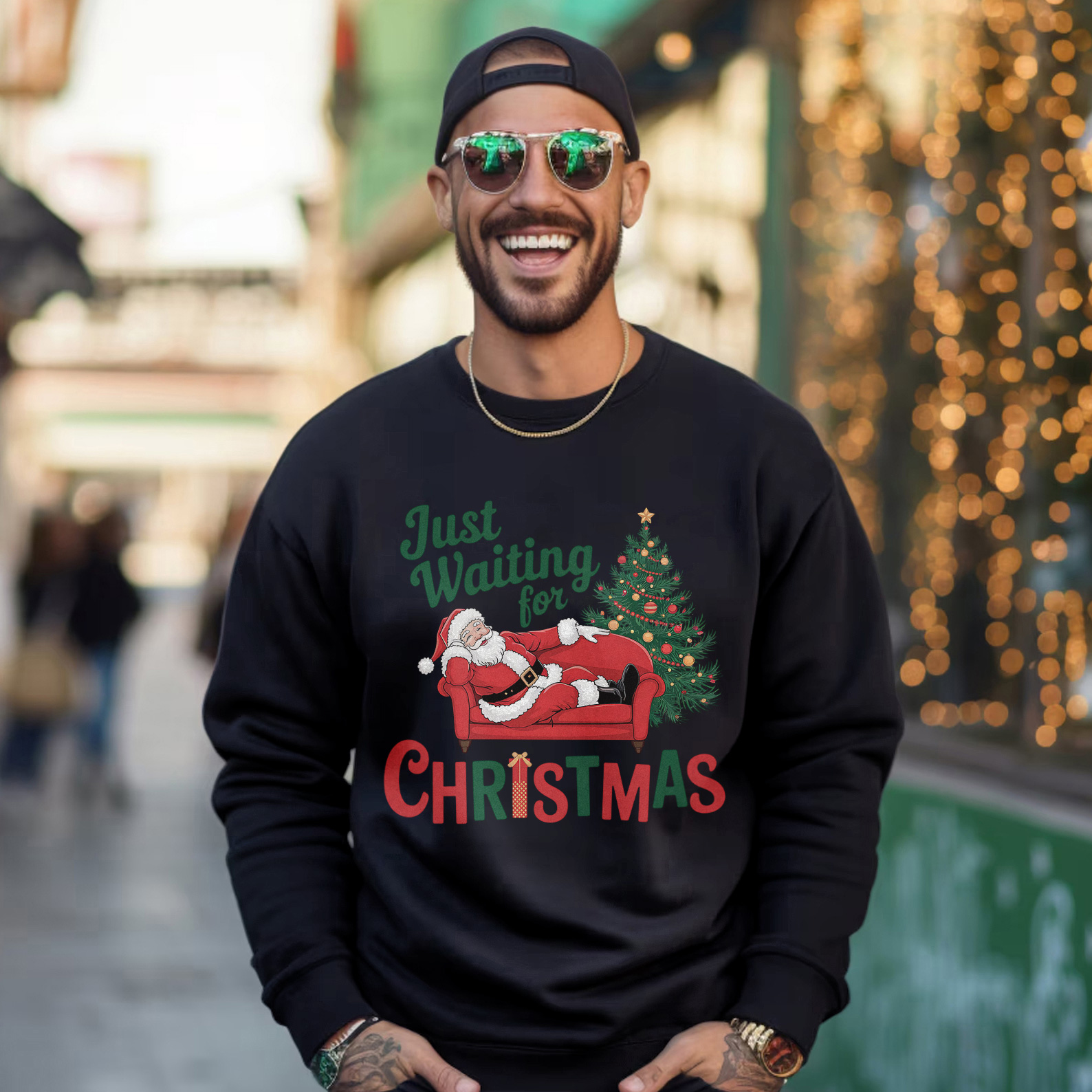 Just Waiting For Christmas Sweatshirt