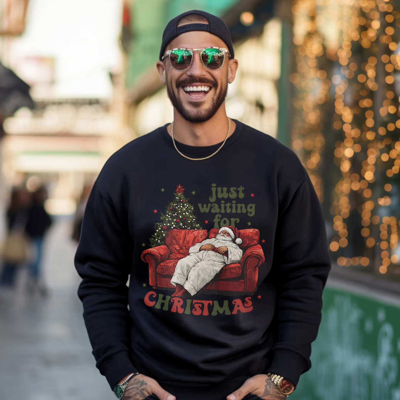 Just Waiting For Christmas Sweatshirt
