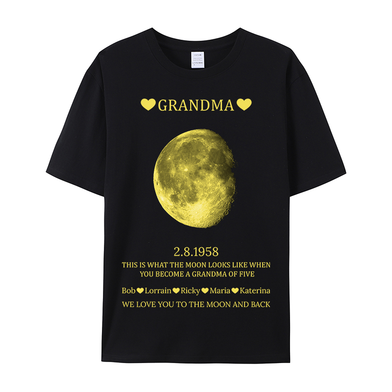 A Unique Mother's Day Gift Celebrating Your Special Bond-Custom Moon Phase T-Shirt/Crewneck/Hoodie