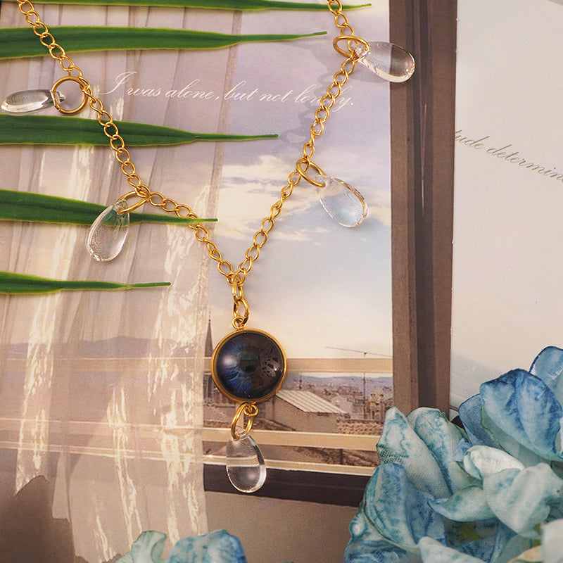 Custom Couple Eyes  Necklace