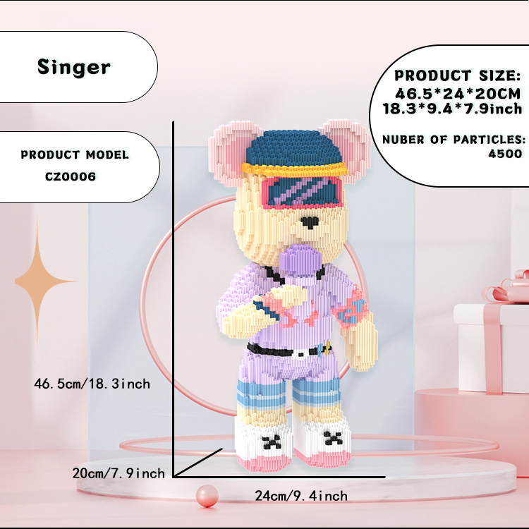 Singer Toy Bear Building Blocks Kit