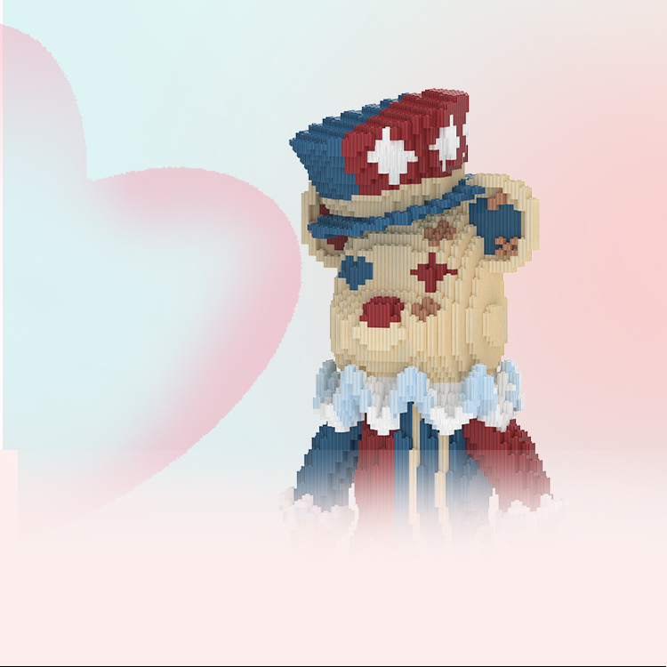 Joker Toy Bear Building Blocks Kit