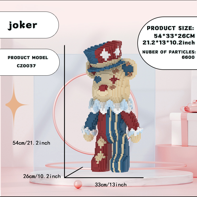 Joker Toy Bear Building Blocks Kit
