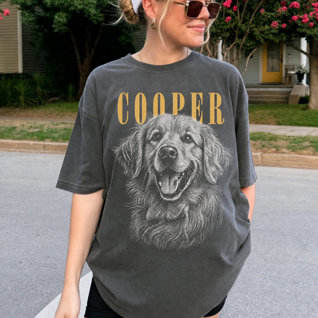 Custom Pet Photo and Name Shirt