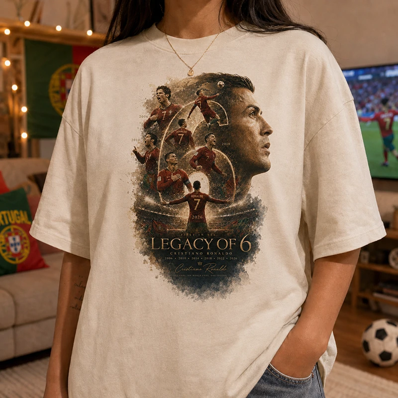 First Ever 6 Consecutive World Cup Goals | Portugal #7 Legend Crewneck Sweatshirt