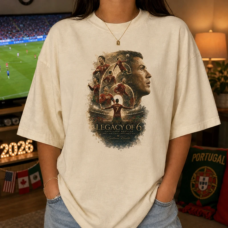 First Ever 6 Consecutive World Cup Goals | Portugal #7 Legend Crewneck Sweatshirt