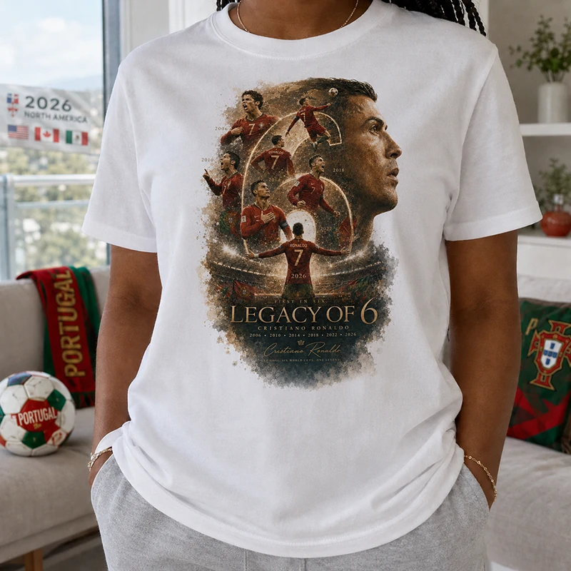 First Ever 6 Consecutive World Cup Goals | Portugal #7 Legend Crewneck Sweatshirt