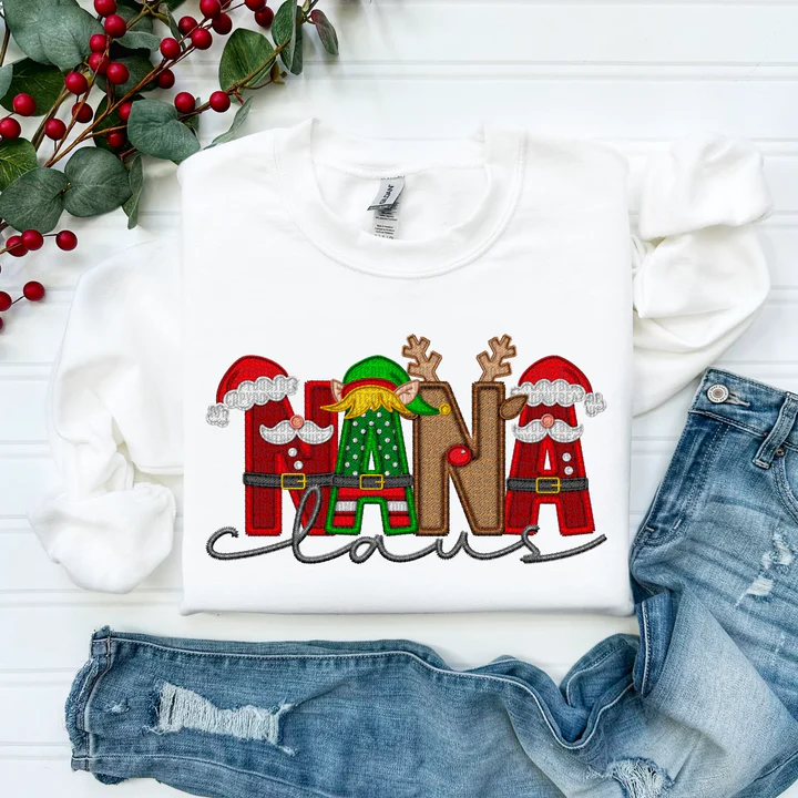 Christams MAMA/DAD/NANA Claus Weatshirt
