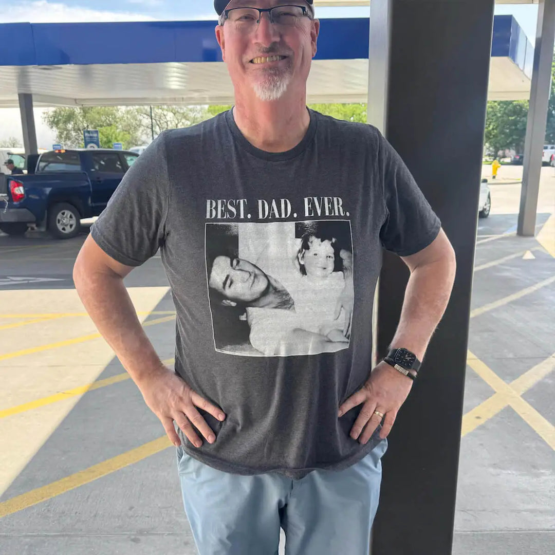 [Live Preview] Custom Vintage Dad Photo Family Shirt