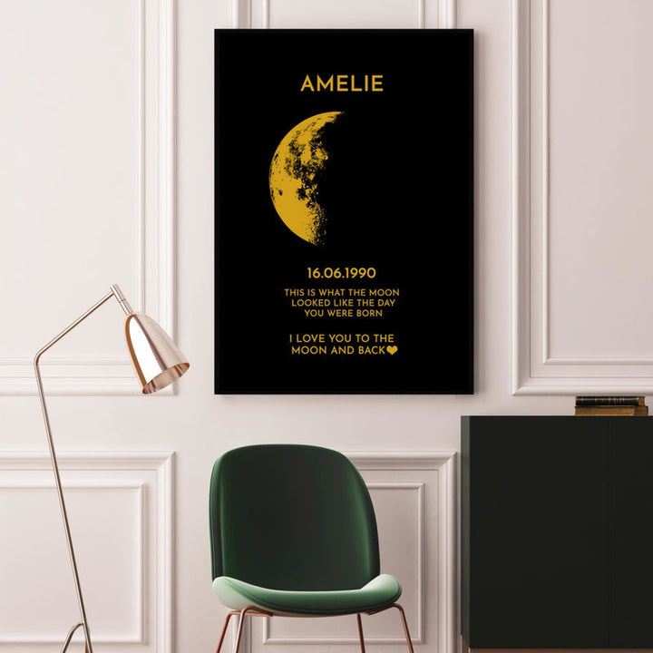 Custom Moon Phase With Custom Text & Date - Commemorative Gift