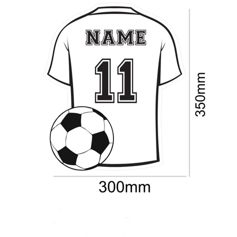 Personalized Led Mirror Light with Jersey-Shaped Cool Gift For Sports Lovers