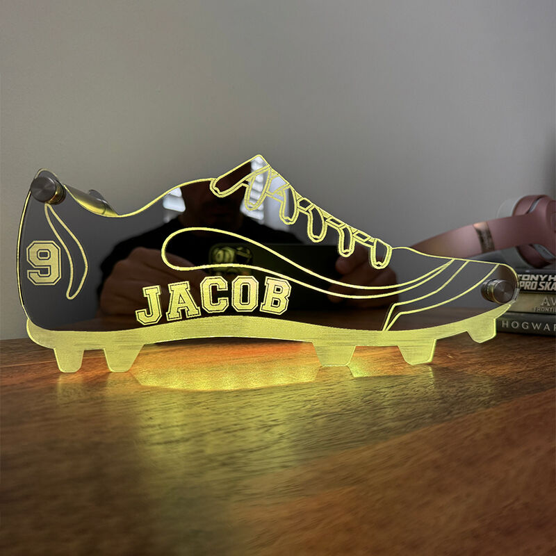 Personalized Sneakers Mirror Light Custom Name Christmas Gift For Sports Lovers