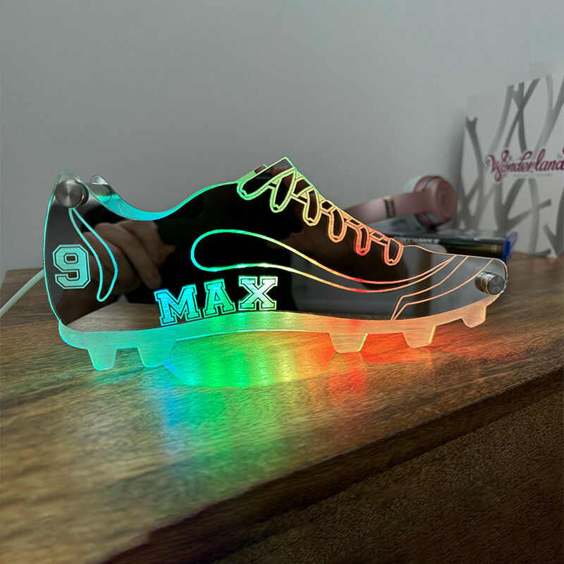 Personalized Sneakers Mirror Light Custom Name Christmas Gift For Sports Lovers