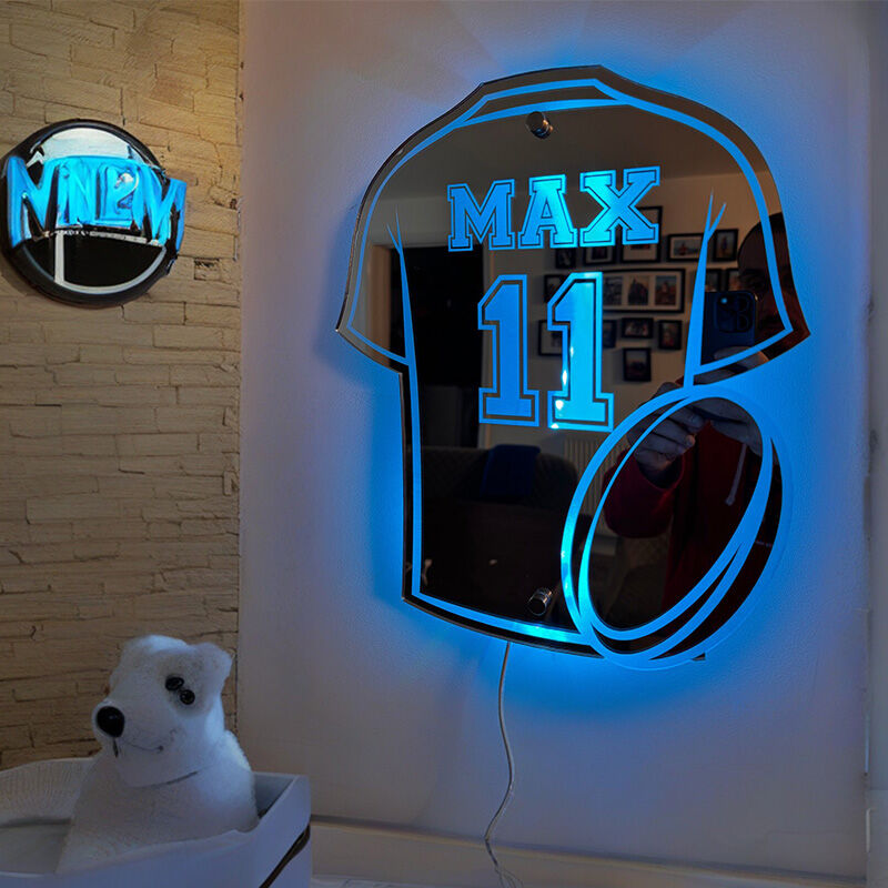 Personalized LED Cool Mirror Lights For Boxing Fans
