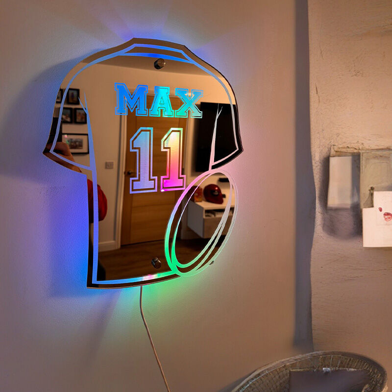 Personalized LED Cool Mirror Lights For Boxing Fans