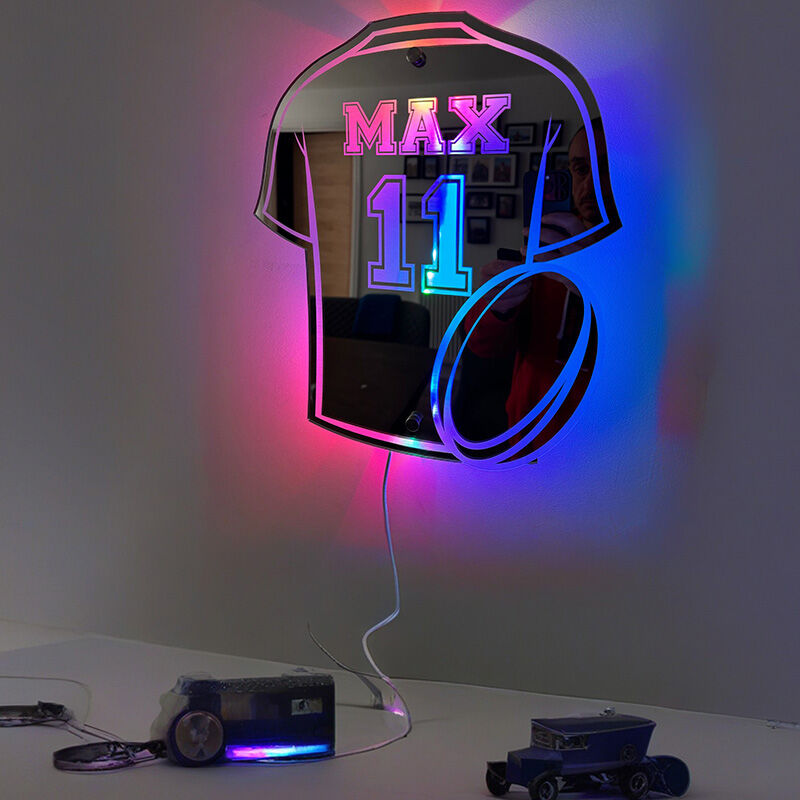 Personalized LED Cool Mirror Lights For Boxing Fans