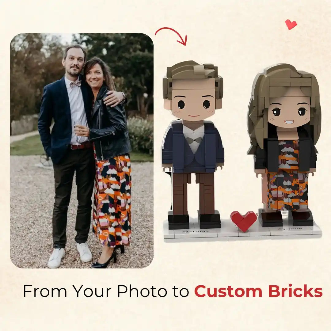 Custom Brick Figure with Photo, Creative and Personalized Gift for Your Partner