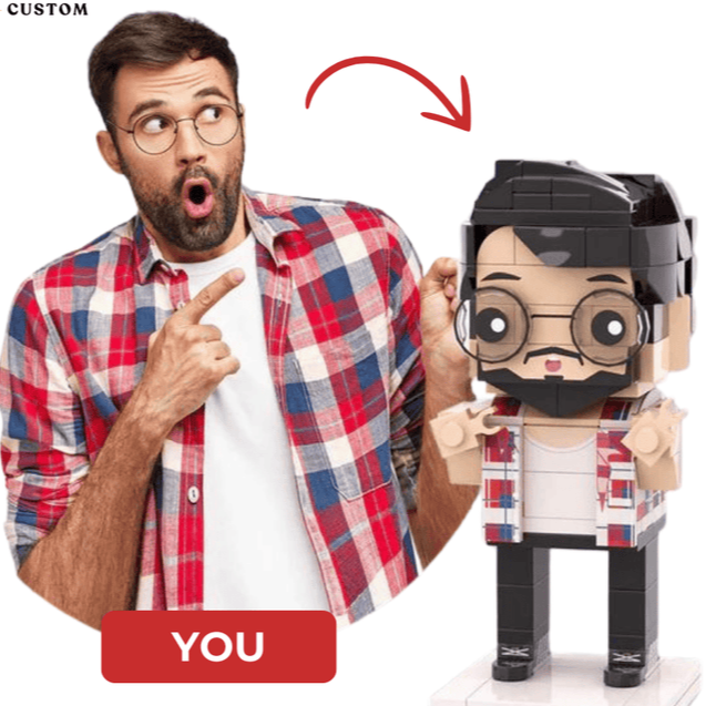 Custom Brick Figure with Photo, Creative and Personalized Gift for Your Partner