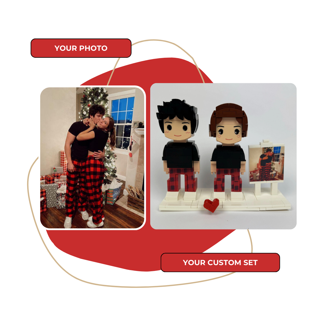 Custom Brick Figure with Photo, Creative and Personalized Gift for Your Partner