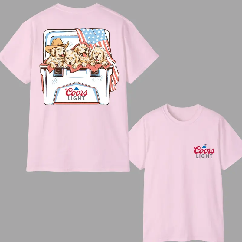 “Coors Light Pup Cooler” American Outdoor Dog Tee