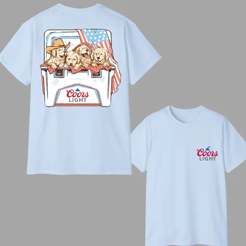 “Coors Light Pup Cooler” American Outdoor Dog Tee