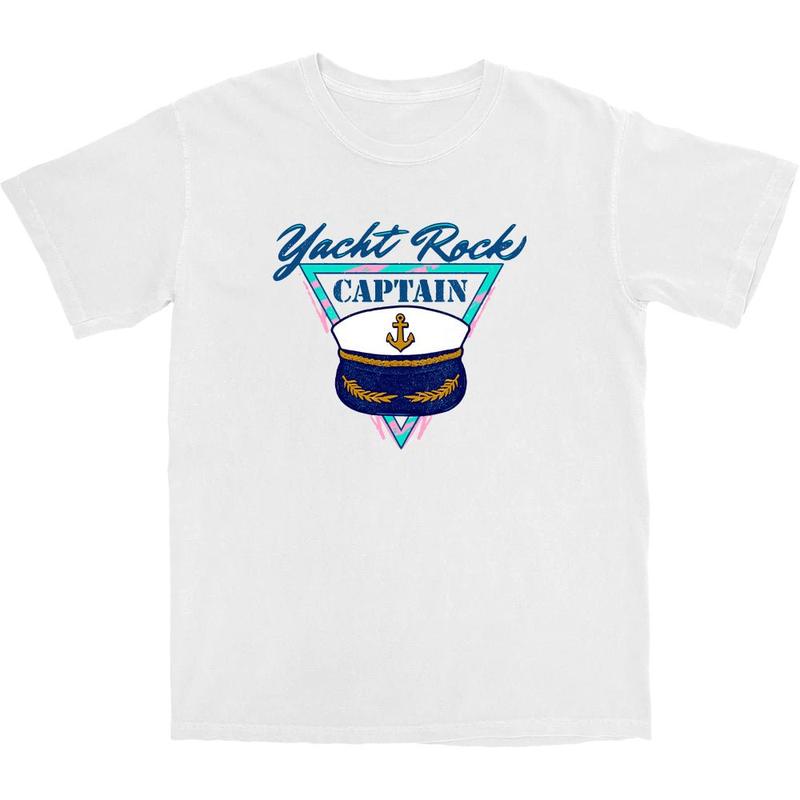 “Yacht Rock Captain” White Leisure Tee