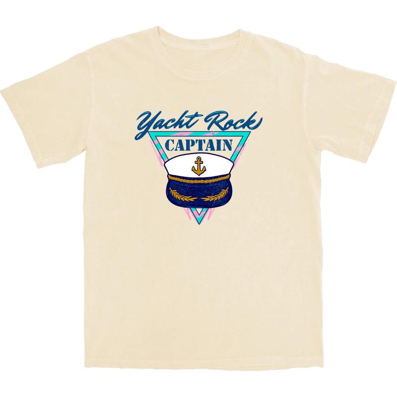 “Yacht Rock Captain” White Leisure Tee