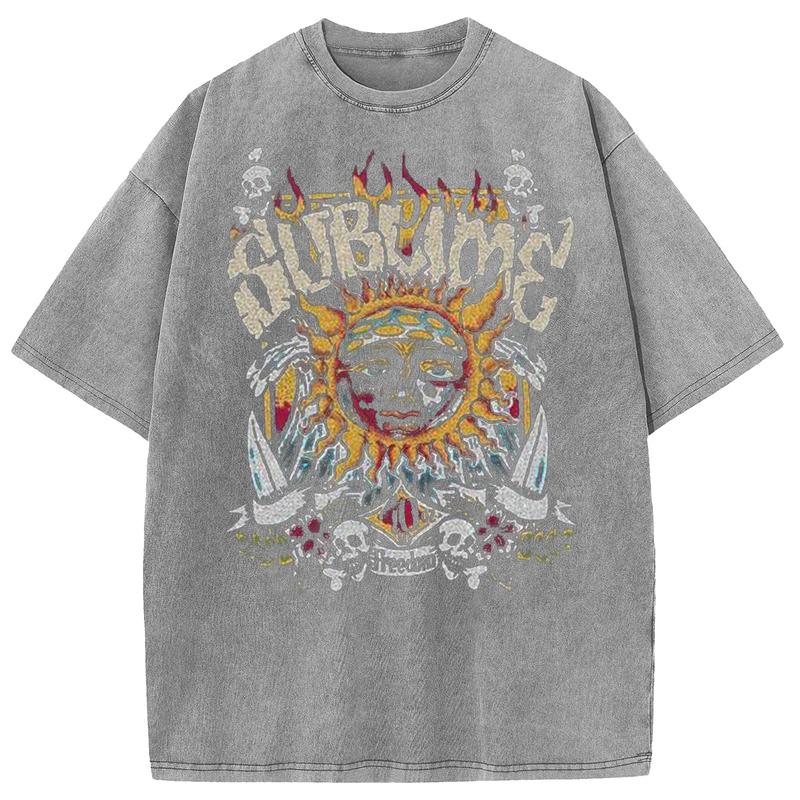 “Vintage Sublime Rock” Washed Graphic Tee