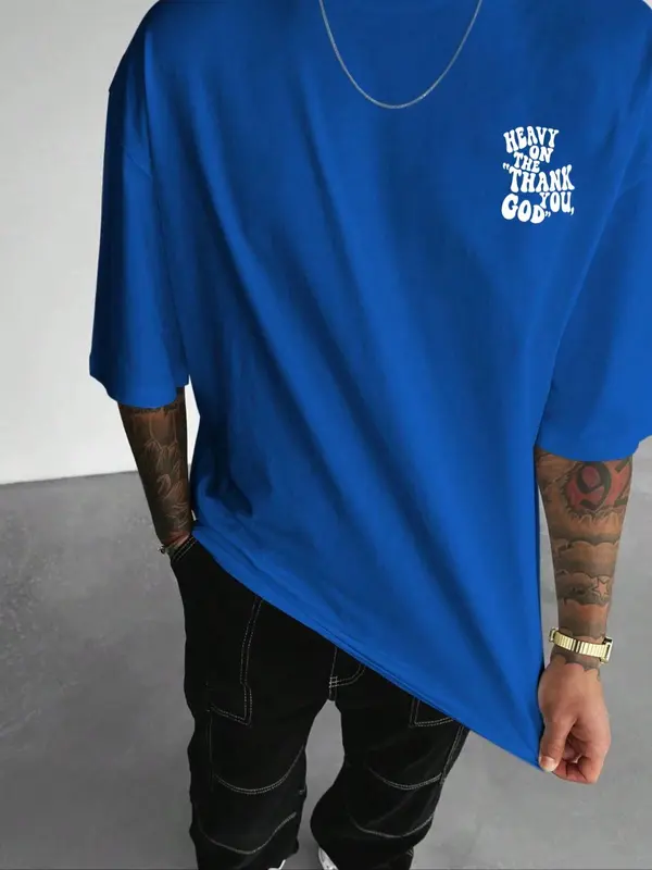 “Faith & Flair” Heavy Thank You God Oversized Tee