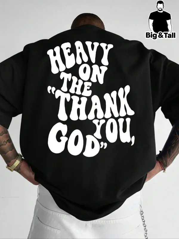 “Faith & Flair” Heavy Thank You God Oversized Tee