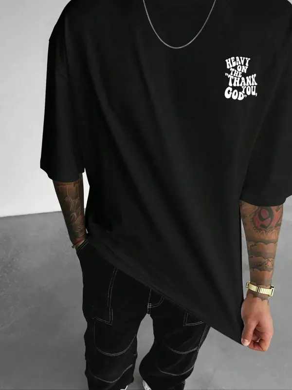 “Faith & Flair” Heavy Thank You God Oversized Tee