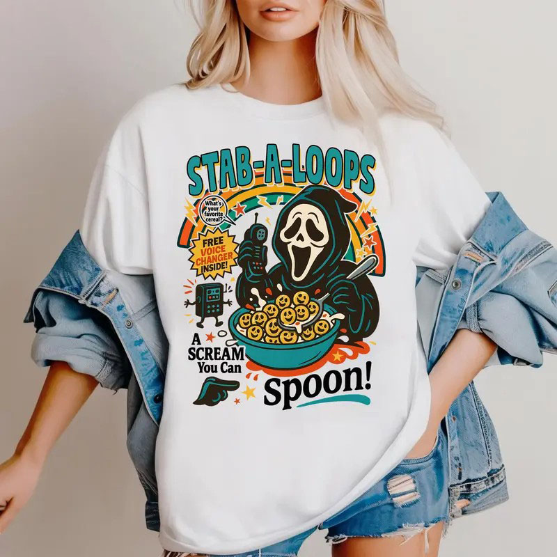 “Horror Cereal Meme” Retro Horror Character Tees