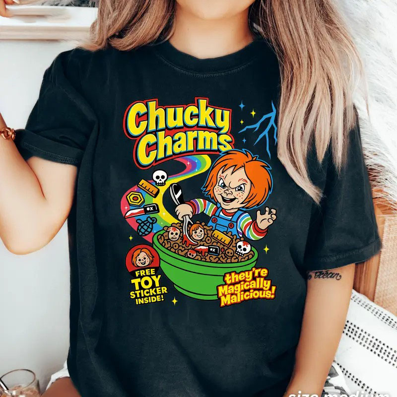 “Horror Cereal Meme” Retro Horror Character Tees